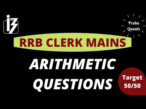 RRB CLERK MAINS ARITHMETIC QUESTIONS