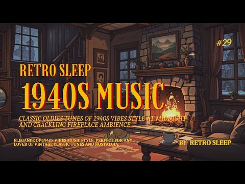 Classic Oldies Tunes 1940s Style Playing in Another Room but it's Snowing at Midnight | #29