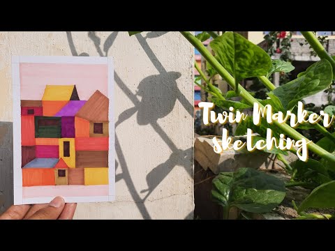 Twin Markers Sketching|| Testing out my twin markers#copicssketch#quarantinehobby #sketchingpractice