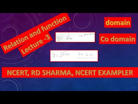 CLASS 11 || RELATION & FUNCTION || L-4 || DOMAIN CODOMAIN RANGE || JEE NDA CBSE STATE BOARDS