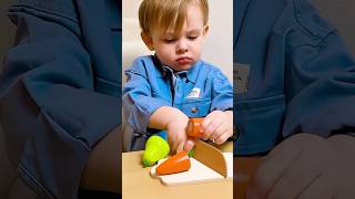 Little Hands, Big Help! 🥣🧒 Safe Cutting Fun for Toddlers #kidslearning #shorts
