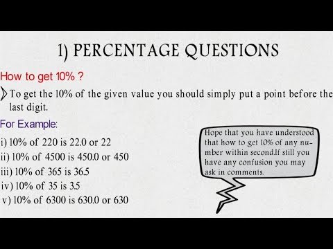 Quick Maths Questions in ISSB part 1.(Percentage Questions)