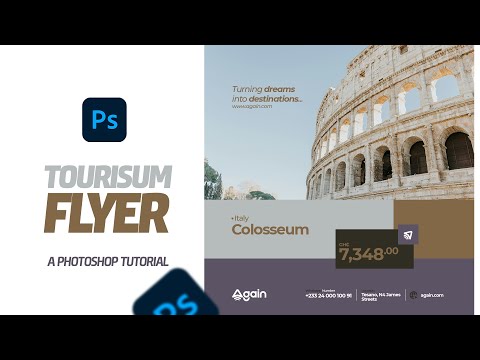 How to design a tour flyer #design #flyer #beginners #photoshop #