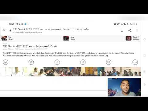 JEE NEET exams not to be postpond || JEE NEET lates news 2020 || JEE NEET EXAMS 2020