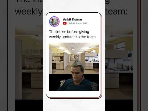 The intern before giving weekly updates to the team!