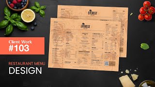 Client Project 103 | Updating a Client’s Menu Design