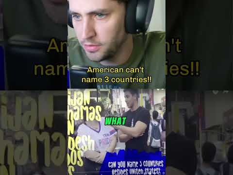 AMERICAN can't name 3 COUNTRIES!!! #shorts #reaction #comedy