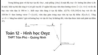 THPT Trần Phú – Quảng Ninh: Trong không gian với hệ trục tọa độ Oxyz , mặt phẳng (Oxy) là mặt đất,