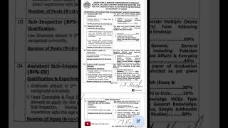 SPSC Syllabus | Assistant BPS 16 | ASI | Inspector #spsc #shorts #sindhgovtjobs