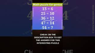 Only Genius Can Solve This ! | Maths Puzzle With Answer | #mathspuzzlewithanswer #mathspuzzles