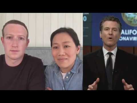 Q&A with Mark Zuckerberg, Dr. Priscilla Chan, and California Governor, Gavin Newsom.