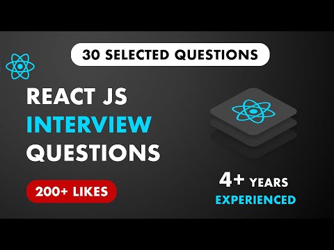 Top 30 ReactJs Interview Questions | Toughness Level 💯   | Experienced level 😇 |