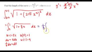Arc Length Formula in Calculus – Step-by-Step Examples with u-Substitution and Calculator Methods