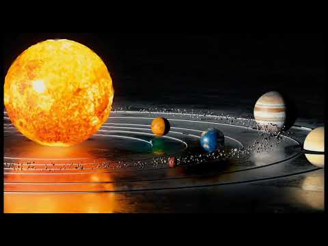 Galaxy - Solar system | 3D view | sun Earth planets