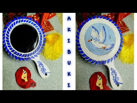 Wooden mirror painting/wood work/mirror painting 🪞