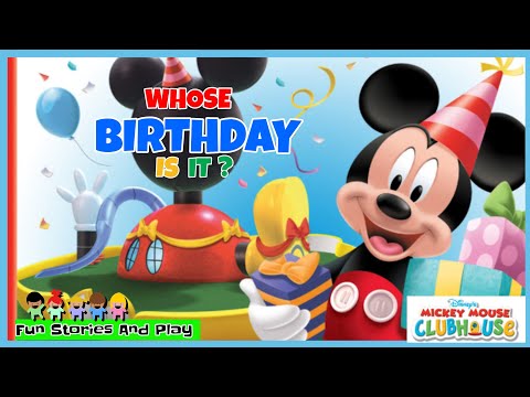 DISNEY "MICKEY MOUSE CLUBHOUSE" 🎂 Whose BIRTHDAY is it? Follow Along Reading book | Fun Stories Play