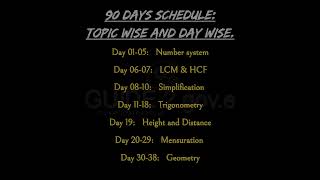 SSC CGL QUANT STUDY PLAN for the next 90 days Topic wise | @guide2gov.e  #ssccgl2024 #aspirants