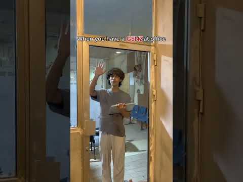 When you,ve a GENZ at office. Tag your favourite Millenial+GenZ combo. #viral #trending #trend