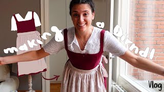 Making a modern version of the Dirndl to go to Oktoberfest | VLOG