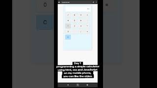 #CodingIsLife 💻 | #LearnToCode simple calculator using html css and Js.