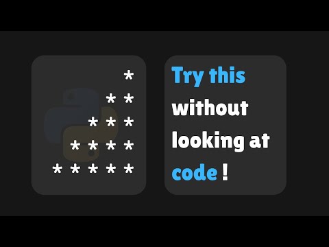 Python Pattern: Right-Aligned Triangle of Stars | VS Code