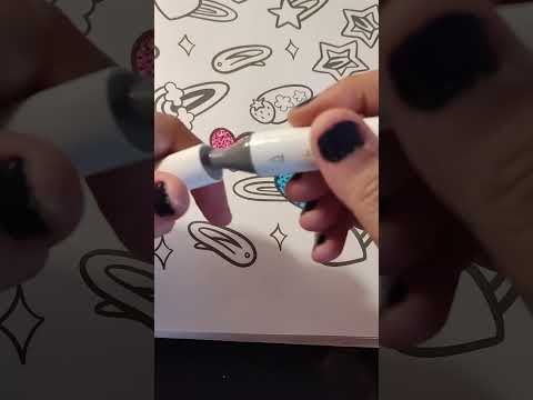 Trying the ohuhu glitter coloring hack #coloringbook #coloringhacks #adultcoloring #ohuhumarkers