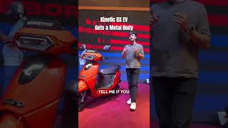 The Kinetic DX electric scooter gets a metal body! Just like the Old DX. A neat touch? #KineticDX