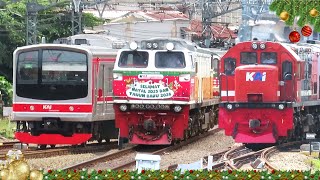RAMAINYA KERETA API JAKARTA AKHIR TAHUN 2025 : Spesial Kereta Livery NATARU & Lokomotif Merah Biru !