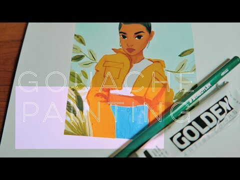 Gouache painting