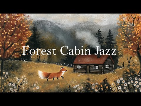 🦊 Forest Autumn Cabin with Jazz | Relaxing Autumn Ambience & Smooth Jazz for Reading & Relaxation