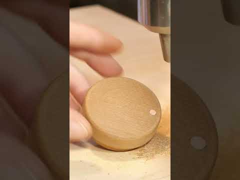 Making A Volume Control Knob From Wood #shorts
