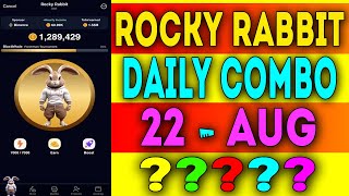 Rocky Rabbit Daily Combo 22 August 2024 | Today Rocky Rabbit Daily Combo | Rocky Rabbit Combo Card
