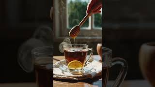 Golden Honey Drizzle 🍯☕️ | Cozy Morning Tea Vibes 🌿✨ #ASMR #Relax #aesthetic