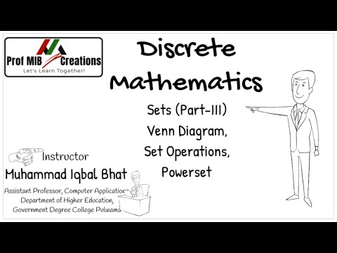 Discrete Mathematics - set operations, venn diagram, powerset