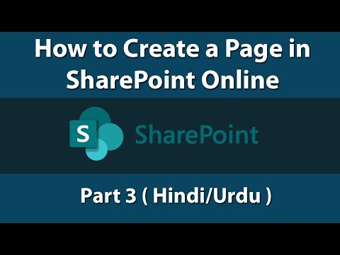 How to Create a Page in SharePoint Online | Modern build page - Part 3 ( Hindi / Urdu )