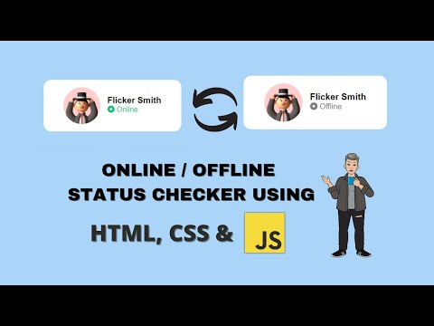 ONLINE / OFFLINE STATUS CHECKER USING HTML, CSS & JS | THE WEBFIX