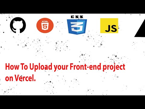 How to upload your frontend website on Vercel for free!