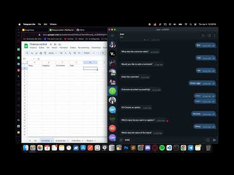 Telegram Bot for Financial Data Management