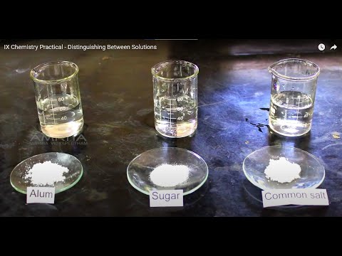IX Chemistry Practical - Distinguishing Between Solutions