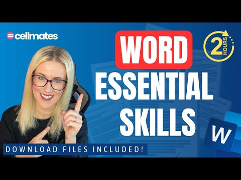 Essential Microsoft Word Skills -- 2HR TUTORIAL! Files Included.