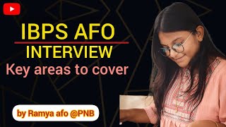 IBPS AFO INTERVIEW PREPARATION | complete strategy + key areas to cover #banking #ibpsso #interview 