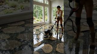 Luxury Epoxy Floor with Natural Wood
