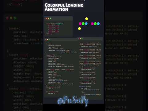Colorful loading Animation using html and css | @ProSciPy #ProSciPy #html #css #javascript