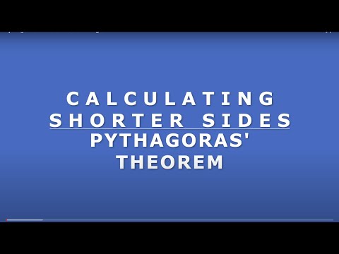 Pythagoras' Theorem: Calculating Shorter Sides