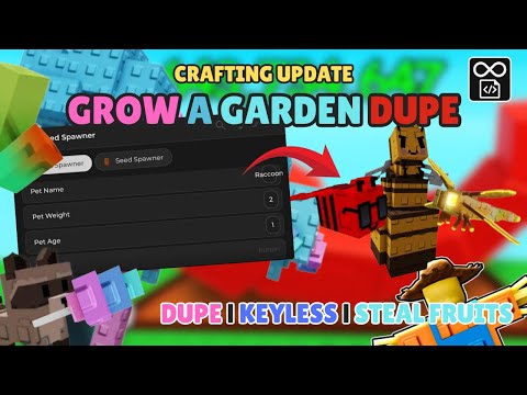 (🛠WORKING BEE UPDATE🐝) Grow a Garden Dupe Script | STEAL FRUITS | DUPE | KEYLESS | SPAWN SEED