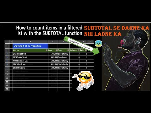 3 Subtotal Formula Tips - Subtotal function Ms Excel in Hindi - Excel User Should Know Explanation