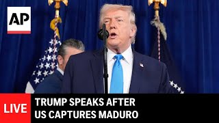 LIVE: Trump speaks after US strikes Venezuela and captures Maduro