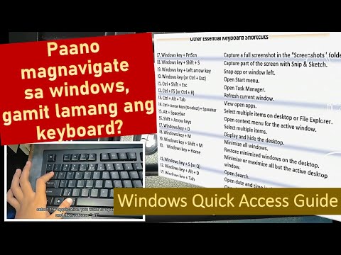 (Part1) Sira ang Mouse? No Problem... "Gamitin ang Keyboard para mabilis na mag-navigate sa Windows"