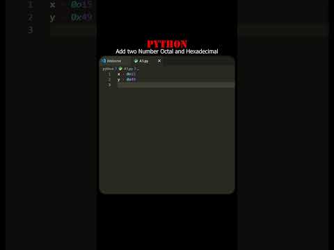 How to Add two Numbers Octal and Hexadecimal in Python Language | #shorts #python #c #program