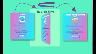 3D Login Form Design || Full Responsive || Html | CSS | JavaScript || Smartcode India